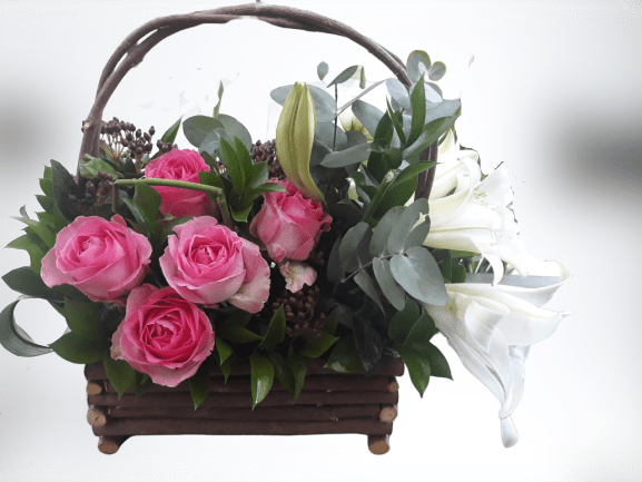 Rose & Lilies Basket