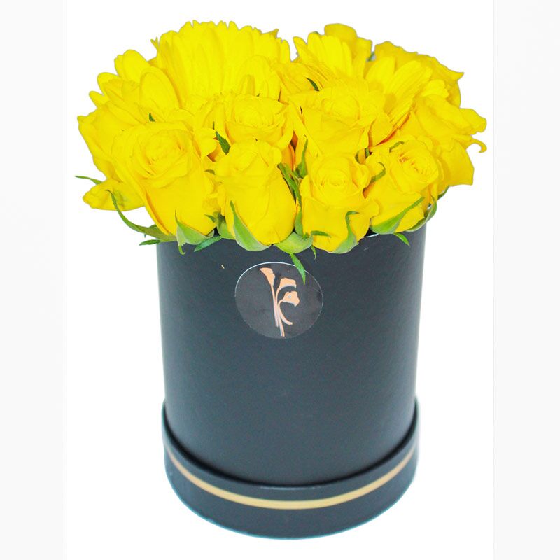 Yellow Roses Hat Box