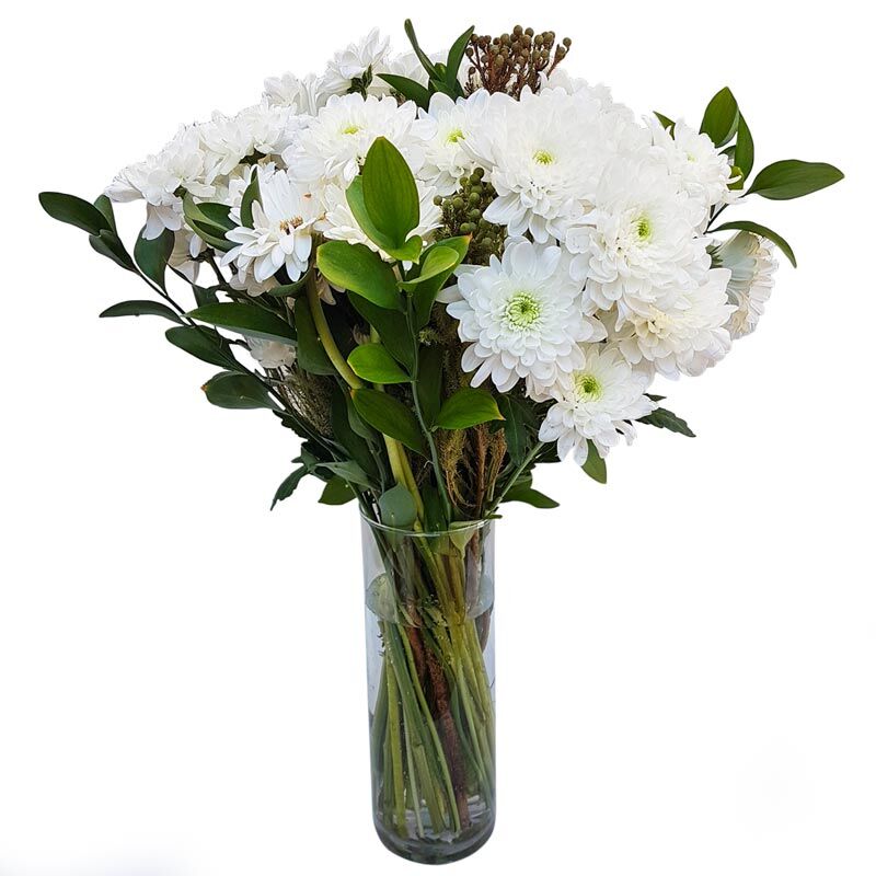 White Spray Vase